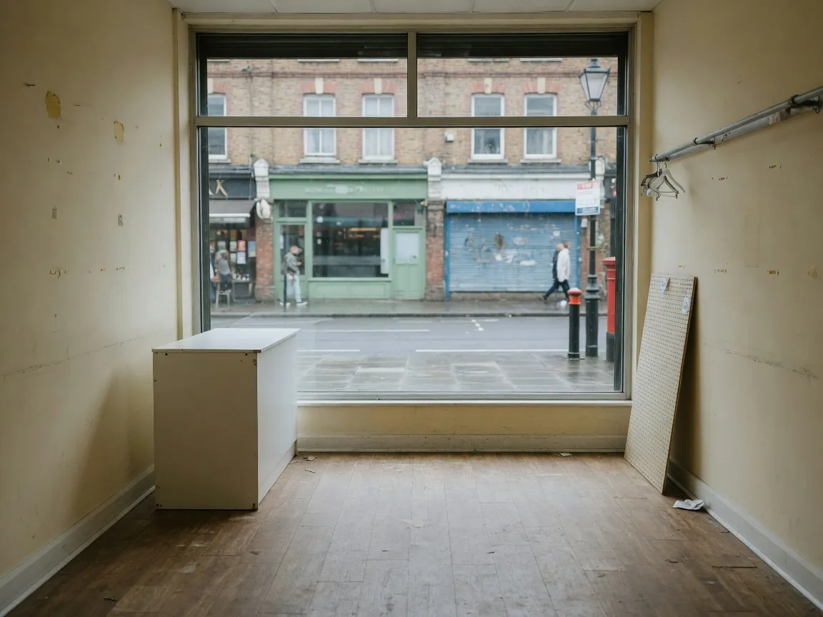Interior of an empty commercial unit ready for guest WiFi, window advertising and monitoring